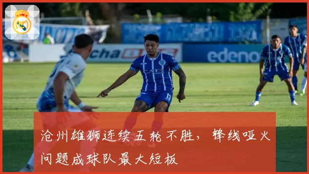 沧州雄狮连续五轮不胜,锋线哑火问题成球队最大短板